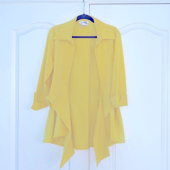 Joseph Ribkoff, size 16, lemon yellow wrap. - Picture 6 of 6
